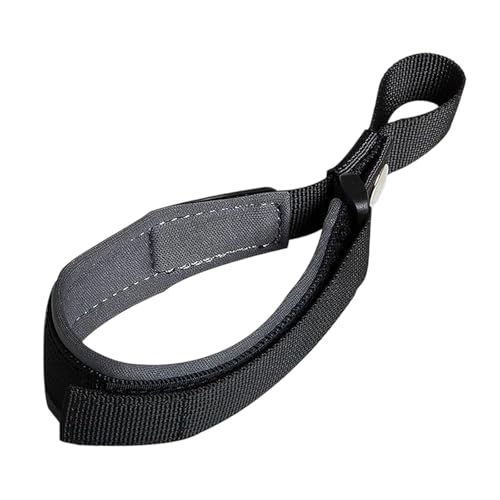 Fzaqwen Hundeleine mit Handgelenksgurt, Kurze Hundeleine, Verstellbarer Haltegriff Aus Nylon für Handgelenk, Spaziergänge Am Strand Und Camping, Grau von Fzaqwen