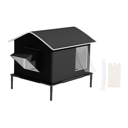 Fzaqwen Katzenhaus Tierunterkunft Haustierhaus Katzenhütte als Winterquartier Erhöhtes Isoliertes Zelt aus Robustem Oxford Stoff für Freigänger auf, mit Eisbox Fzaqwen Katzenhaus Tierunterkunft Haustierhaus Katzenhütte als Winterquartier Erhöhtes Isoliertes Zelt aus Robustem Oxford Stoff für Freigänger auf, mit Eisbox von Fzaqwen