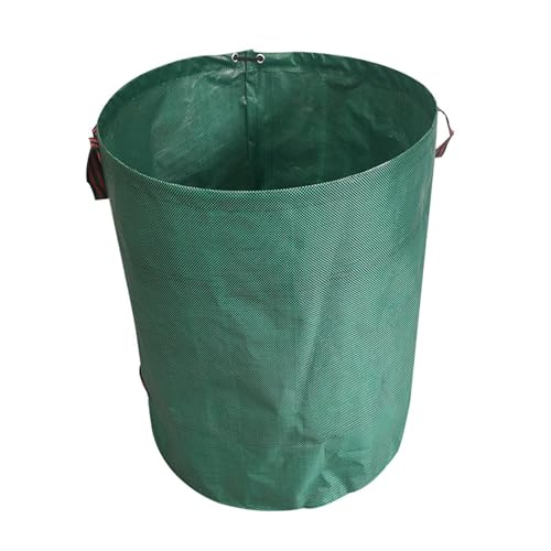 Fzaqwen Wiederverwendbarer Garten Laubsack, Gartenabfallsack mit Griffen, Gewebter Stoff Gartensack Zum Sammeln von Blättern, Zusammenklappbarer Laubkorb, grün 500L von Fzaqwen