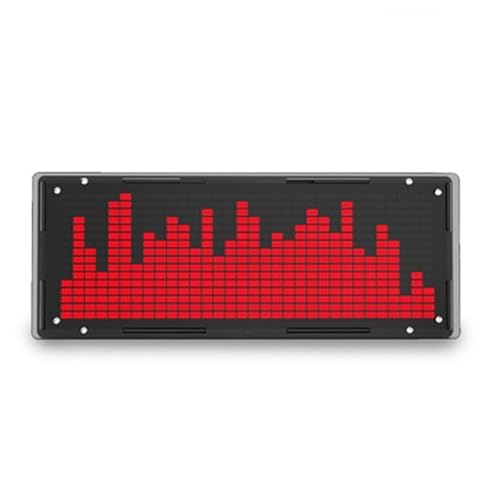Fzzuzdlap LED-Musikspektrum-Display, DIY-Set, 16 x 32 cm, Rhythmus-Licht, Uhr, 8 Arten, Spektrum-Modus, SMD, Lötanzeige, rot, einfach zu bedienen von Fzzuzdlap