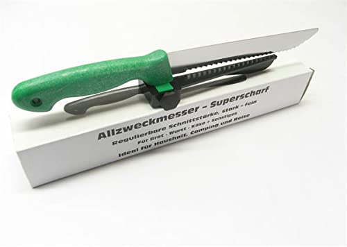 Brotmesser (Allzweckmesser) grün - Superscharf - Nr. 35028 von G+K Kunststofftechnik UG