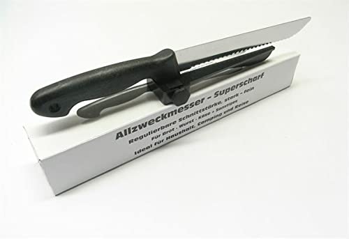 Brotmesser (Allzweckmesser) schwarz - Superscharf - Nr. 35011 von G+K Kunststofftechnik UG