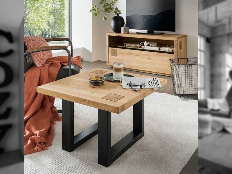 G+K Couchtisch 159 l, Wildeiche massiv geölt von G+K Möbel
