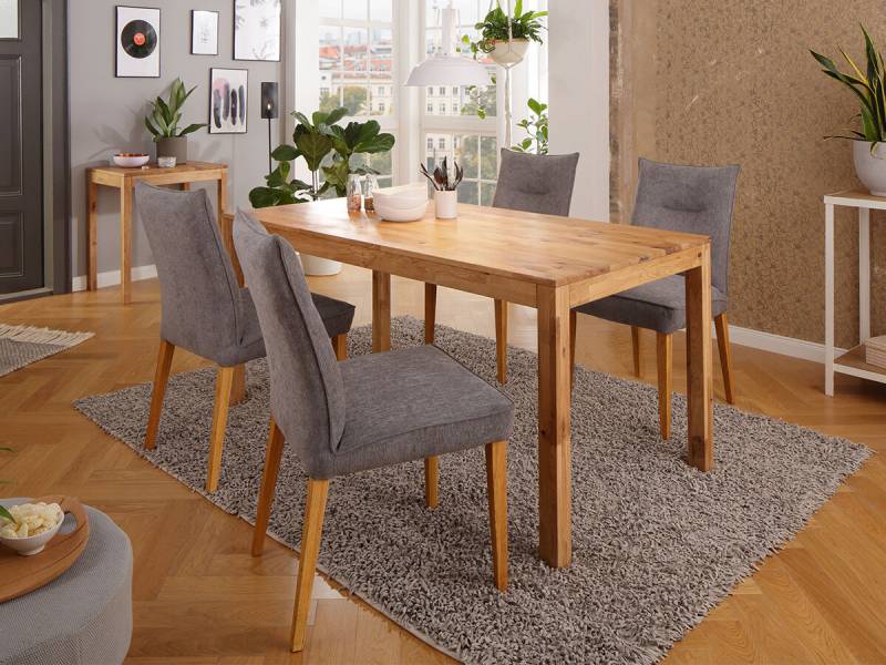 G+K Tisch 650, 160x85cm, Wildeiche massiv geölt von G+K Möbel