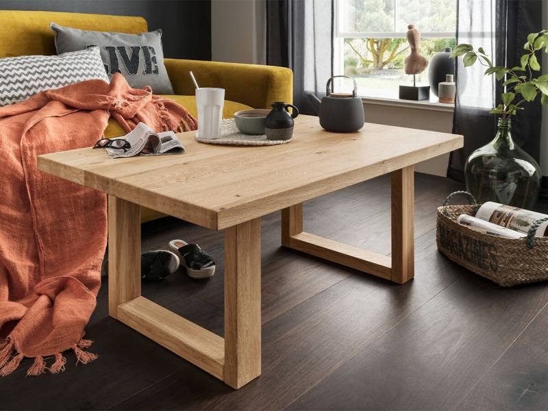 WZ-0169 Couchtisch ll, Wildeiche massiv geölt von G+K Möbel