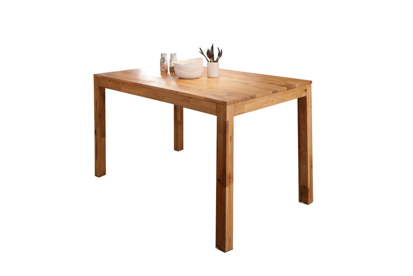 G+K Möbelvertriebs GmbH Esstisch in Wildeiche massiv geölt - 140x75x85cm (BxHxT) von G+K Möbelvertriebs GmbH