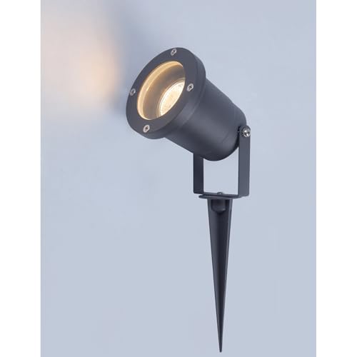 G&L Gartenleuchte mit Erdspieß - IP44 Wasserdicht Gartenstrahler, LED Rasenlampe für Innenhöfe,Gartenwege,Baumbeleuchtung (Ohne Leuchtmittel) von G + L Leuchten und mehr