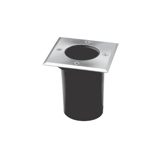 G&L LED Bodenstrahler Flach, für GU10 Max. 5W LED (Leuchtmittel Nicht Enthalten), IP65, 230V AC, Bodeneinbaustrahler Bodenleuchte Quadrat für Außen Garten Rasen Auffahrt Gehweg Patio von G + L Leuchten und mehr