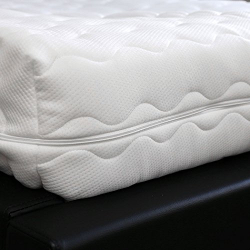 G BETTWARENSHOP – Ersatz Matratzenbezug – waschbarer Matratzenschoner mit Reißverschluss – Allergiker geeignet – Doppeltuch Bezug versteppt 140x200 cm, 14 cm Kernhöhe von G BETTWARENSHOP