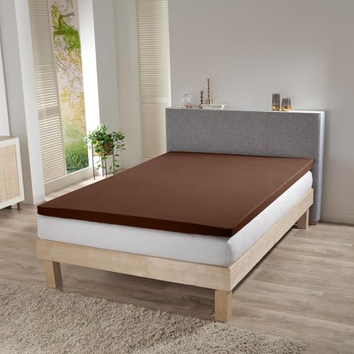 G BETTWARENSHOP Topper Spannbettlaken • Jersey-Elasthan • 97 % Baumwolle, 3 % Elasthan • Für Topperhöhe 5–10 cm • Hautsympathisch, formstabil & elastisch • Farbe Braun • 180x200-200x220 cm G BETTWARENSHOP Topper Spannbettlaken • Jersey-Elasthan • 97 % Baumwolle, 3 % Elasthan • Für Topperhöhe 5–10 cm • Hautsympathisch, formstabil & elastisch • Farbe Braun • 180x200-200x220 cm von G BETTWARENSHOP