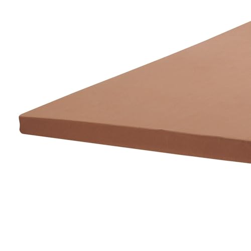 G BETTWARENSHOP Topper Spannbettlaken • Jersey-Elasthan • 97 % Baumwolle, 3 % Elasthan • Für Topperhöhe 5–10 cm • Hautsympathisch, formstabil & elastisch • Farbe Cappuccino • 90x190-100x220 cm von G BETTWARENSHOP