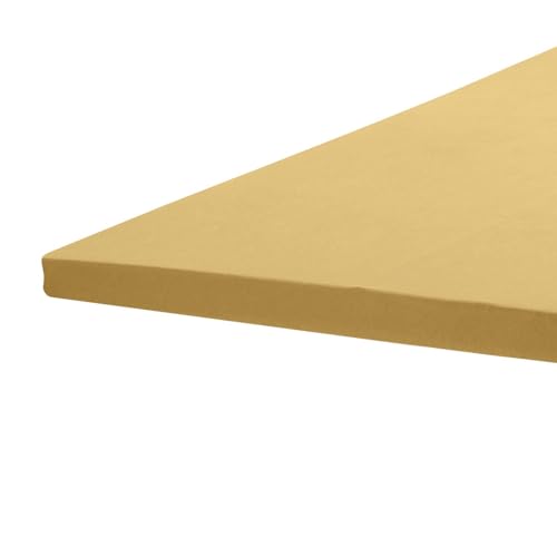 G BETTWARENSHOP Topper Spannbettlaken • Jersey-Elasthan • 97 % Baumwolle, 3 % Elasthan • Für Topperhöhe 5–10 cm • Hautsympathisch, formstabil & elastisch • Farbe Hellgelb • 180x200-200x220 cm von G BETTWARENSHOP