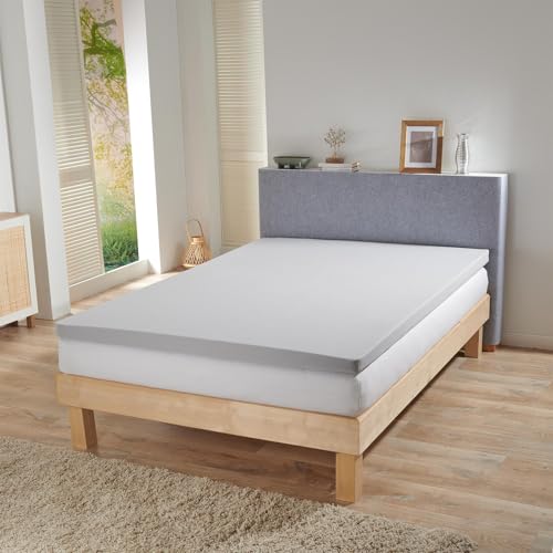 G BETTWARENSHOP Topper Spannbettlaken • Jersey-Elasthan • 97 % Baumwolle, 3 % Elasthan • Für Topperhöhe 5–10 cm • Hautsympathisch, formstabil & elastisch • Farbe Silber • 140x200-160x220 cm G BETTWARENSHOP Topper Spannbettlaken • Jersey-Elasthan • 97 % Baumwolle, 3 % Elasthan • Für Topperhöhe 5–10 cm • Hautsympathisch, formstabil & elastisch • Farbe Silber • 140x200-160x220 cm von G BETTWARENSHOP