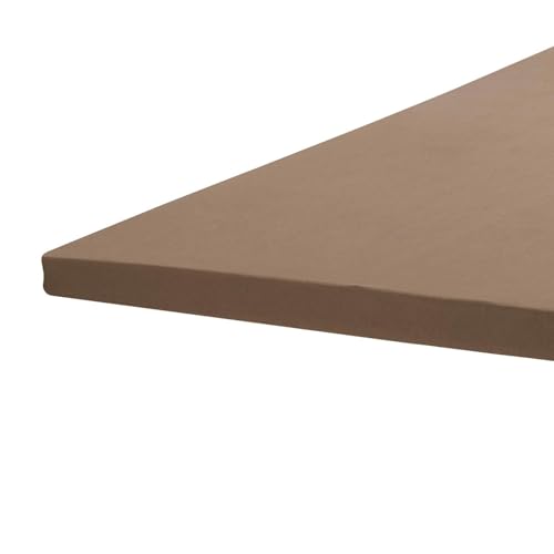 G BETTWARENSHOP Topper Spannbettlaken • Jersey-Elasthan • 97 % Baumwolle, 3 % Elasthan • Für Topperhöhe 5–10 cm • Hautsympathisch, formstabil & elastisch • Farbe Taupe • 140x200-160x220 cm von G BETTWARENSHOP