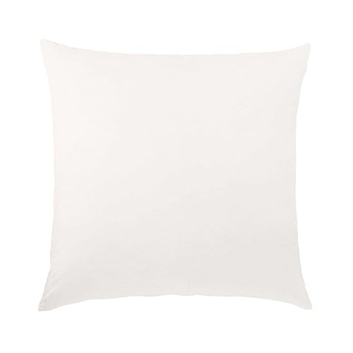 G BETTWARENSHOP kuschelig weicher Uni Biber Kissenbezug im klassischen Stil aus 100% Baumwolle mit Reißverschluss Kissenbezug einzeln 80x80 cm Weiss von G BETTWARENSHOP