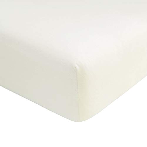 G Bettwarenshop Nicky Velours Spannbettlaken Perlmutt, 90 x 190-100 x 200 cm von G BETTWARENSHOP