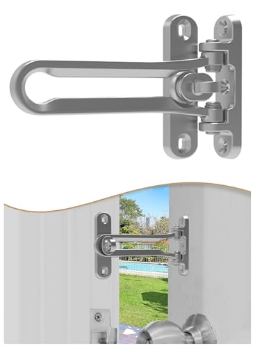 GREATIM Türschutzschloss, Türriegel, Sicherheitsriegel für Kindersicherheit und Sicherheit zu Hause, ideal für Wohnung, Hotel & Gewerbe, nach außen öffnende Vordertür, Zinklegierung, satiniertes GREATIM Türschutzschloss, Türriegel, Sicherheitsriegel für Kindersicherheit und Sicherheit zu Hause, ideal für Wohnung, Hotel & Gewerbe, nach außen öffnende Vordertür, Zinklegierung, satiniertes von G GREATIM