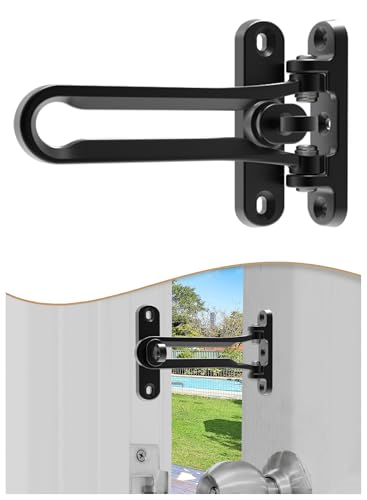 Greatim Outswing Door Guard Lock, Door Latch Security Latch for Kids Safety and Home Security, Ideal for Apartment, Hotel & Commercial Outward Opening Front Door Zinc Alloy, Matte Black Greatim Outswing Door Guard Lock, Door Latch Security Latch for Kids Safety and Home Security, Ideal for Apartment, Hotel & Commercial Outward Opening Front Door Zinc Alloy, Matte Black von G GREATIM
