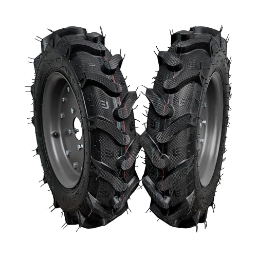 G GRÜNWELT Räder Ersatzräder Räderaufsatz Rädersatz Radsatz Gummiräder 5.00-12" 120mm 55cm von G GRÜNWELT
