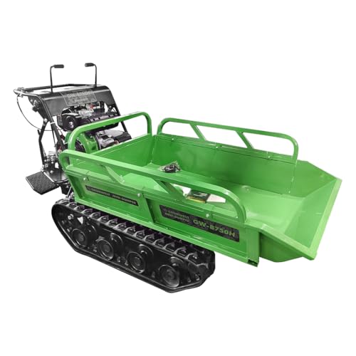 Mini Raupendumper Grünwelt GW-B750BH (Diesel, E-Starter und Standplattform) Dumper Minidumper Motorschubkarre 750 kg 6 PS Mini Transporter von G GRÜNWELT