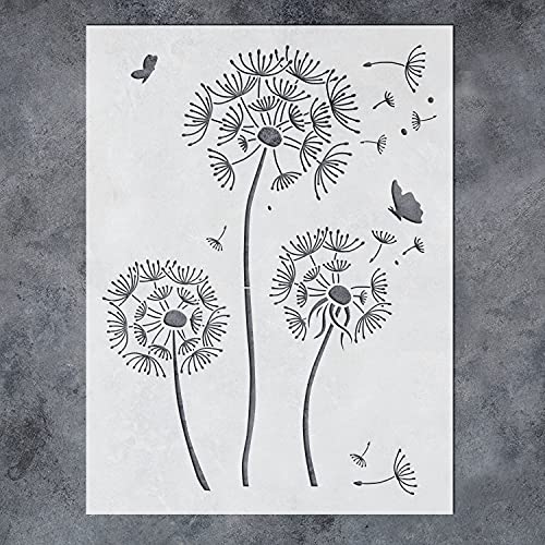 GSS Designs Löwenzahn-Schablone, groß, 40,6 x 61 cm, Blumen, Schmetterlinge, Schablonen zum Malen auf Holzwänden, Leinwand, Möbeln, wiederverwendbare Löwenzahn-Wandschablonen GSS Designs Löwenzahn-Schablone, groß, 40,6 x 61 cm, Blumen, Schmetterlinge, Schablonen zum Malen auf Holzwänden, Leinwand, Möbeln, wiederverwendbare Löwenzahn-Wandschablonen von G GSS Designs