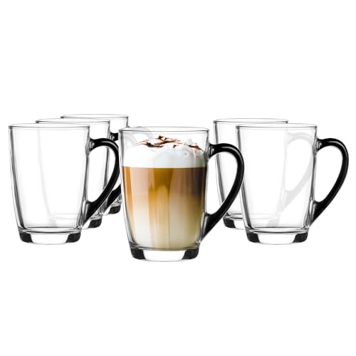 Glasmark KROSNO 1992 Kaffee Glas Kaffeeglas Mit Henkel Teeglas Becher 300 ml Glas Robust Spülmaschinenfest Hochglanz Schwarzer Henkel Glasmark KROSNO 1992 Kaffee Glas Kaffeeglas Mit Henkel Teeglas Becher 300 ml Glas Robust Spülmaschinenfest Hochglanz Schwarzer Henkel von Glasmark KROSNO 1992