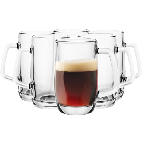 Glasmark Krosno Biergläser-Set 0,3 Liter Gläser Für Bier Bierseidel Bierkrug Gläser Für Craft Beer Bierglas Trinkglas Glas Spülmaschinenfest 6 x 300 ML von Glasmark KROSNO 1992