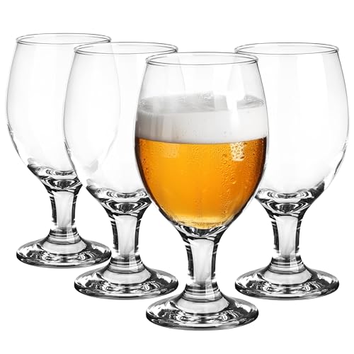 Glasmark Krosno Gläser-Set Für Bier 0,36 Liter Biergläser Bier Pokal Gläser Für Craft Beer Bier Tulpe Bierglas Trinkglas Glas Für Cocktail Cocktailgläser Spülmaschinenfest 4 x 360ML von Glasmark KROSNO 1992