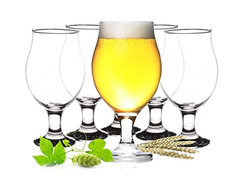 Glasmark Krosno Gläser-Set Für Bier 0,5 Liter Biergläser Pokal Gläser Für Craft Beer Biertulpe Bierglas Trinkglas Glas Für Cocktail Cocktailgläser Spülmaschinenfest 6 x 500ML von Glasmark KROSNO 1992