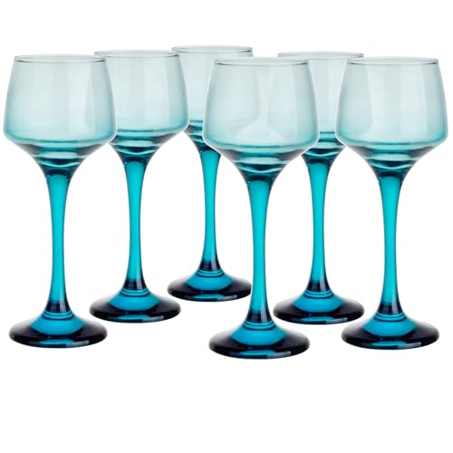 Glasmark Krosno Schnapsgläser 6er Set 75 ML Gläser Set Für Schnaps Vodka Glas Shots Likör Schnapsglas Shotgläser Likörgläser Geschenkset Wodka Türkis 6 x 75 ML von Glasmark KROSNO 1992