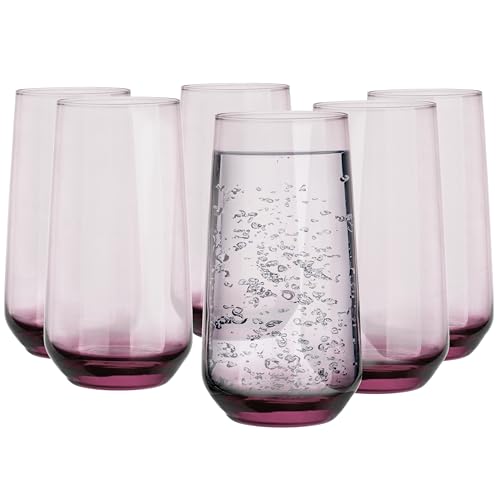 Glasmark KROSNO, 430ml, Set von 6, Longdrinkgläser, Trinkgläser, Highball Glas, Wassergläser, Cocktail, Perfekt für Zuhause, Restaurants und Partys, Glässerset, klassische Form von Glasmark KROSNO 1992