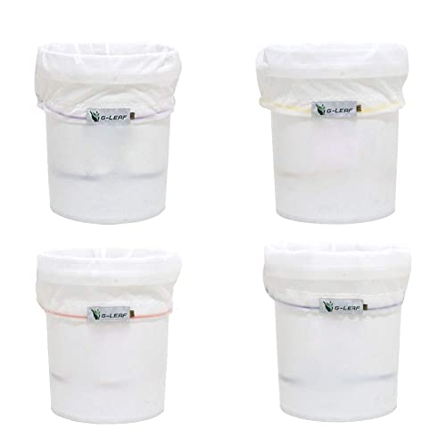 G-LEAF All Mesh Bubble Bag 1 Gallone 4 Beutel Kräutereisblasenbeutel Extraktor Kit, Luftpolstertaschen für Alle Netztaschen, Extraktionsbeutel Filterbeutel mit Presssieb und Tragetasche von G-LEAF