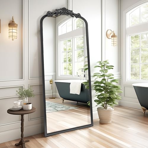 G-LEAF Antiker Ganzkörperspiegel im Barockstil, 165cm x 55cm, Freistehend, Wandmontiert oder an die Wand Angelehnt, für Schlafzimmer, Wohnzimmer,Schwarz G-LEAF Antiker Ganzkörperspiegel im Barockstil, 165cm x 55cm, Freistehend, Wandmontiert oder an die Wand Angelehnt, für Schlafzimmer, Wohnzimmer,Schwarz von G-LEAF
