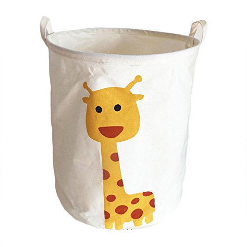 G-Like Wäschekorb Faltbar Wäschesammler Lagerkorb - Große Wasserdichte Leichte Tragbare Aufbewahrungskörbe Behälter Kleidung Spielzeuge Umweltfreundlich Dekoration (Giraffe) von G-LIKE