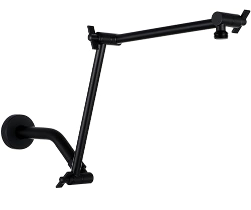G-Promise 45.7 cm extra langer Duschkopf Verlängerungsarm Duscharm mit Flansch Messing Flexible Höhe & Winkel mit Feststellgelenk Aufstieg oder Senkung G1/2 Universalgewinde Regenduscharm (mattschwarz G-Promise 45.7 cm extra langer Duschkopf Verlängerungsarm Duscharm mit Flansch Messing Flexible Höhe & Winkel mit Feststellgelenk Aufstieg oder Senkung G1/2 Universalgewinde Regenduscharm (mattschwarz von G-Promise