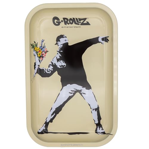 G-Rollz, Dekorative Tabletts aus Metall, Rolling Tray, Verschiedene Motive (FlowerThrower) von G-ROLLZ