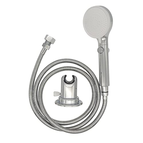 Wohnmobil-Duschkopf-Set mit Gartenschlauch-Armatur und Saugnapf, Wohnmobil-Außendusche, einfach zu installieren und zu entfernen an der Außenseite des Wohnmobils (Chrom, 254 cm Schlauch) von G-Sunny