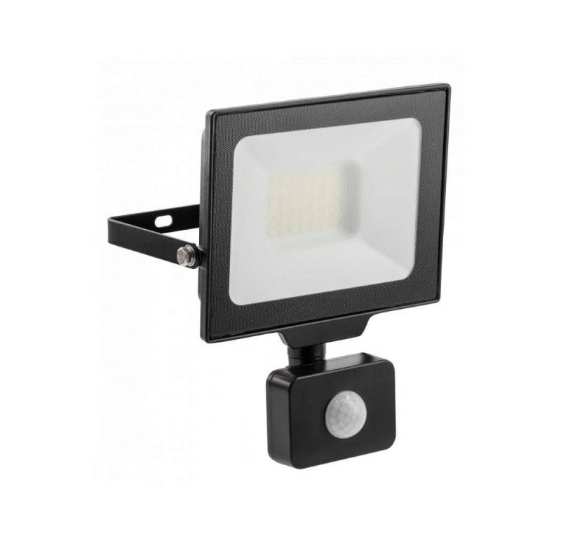 G-TECH Außen-Wandleuchte LED Fluter Strahler Flutlicht Außenbereich IP65 10-200w mit oder ohne, Neutralweiß, 30w, 3000 Lumen, Neutralweiß 4000K, 190x140x48mm, mit Bewegunssensor von G-TECH