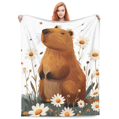 G-dake Capybara Decke für Jungen und Mädchen Kinder Teens, Wasserschwein Geschenk für Frauen Männer, Kawaii Geschenke für Capibara Liebhaber Geburtstagsgeschenk Kuscheldecke 150x200cm G-dake Capybara Decke für Jungen und Mädchen Kinder Teens, Wasserschwein Geschenk für Frauen Männer, Kawaii Geschenke für Capibara Liebhaber Geburtstagsgeschenk Kuscheldecke 150x200cm von G-dake