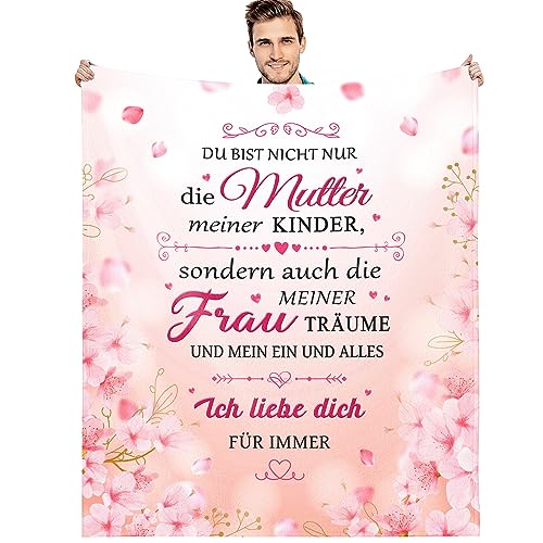 G-dake Geschenk für Meine Frau, Decke An Meine Frau Von Ehemann,Jahrestag Hochzeitstag Valentinstag Geburtstag Liebe Geschenke für Frauen Sie Kuscheldecke Flauschig (150X200cm) von G-dake