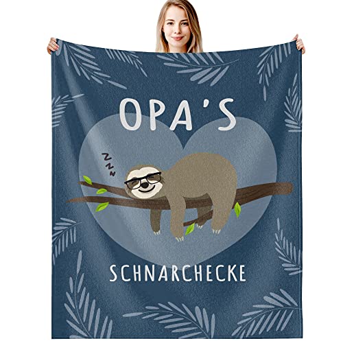 G-dake Opa Geschenk Geburtstag Lustige Geburtstagsgeschenke Geschenkideen Decke für Opa Vatertagsgeschenk für Opa für Erntedankfest,Weihnachten 130 x 150 cm von G-dake