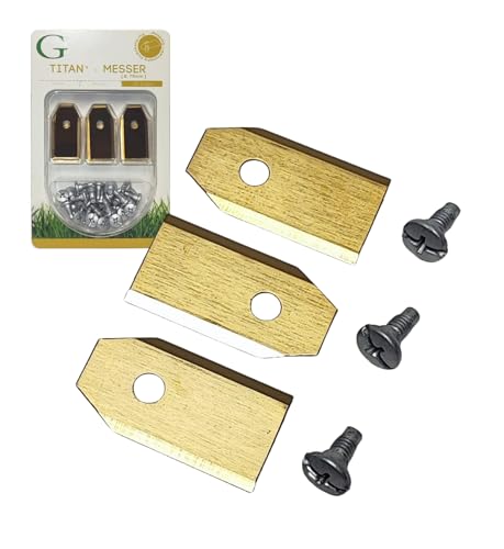 G greengrass tools Ersatz Messer Klingen kompatibel mit Gardena Sileno, Husqvarna Automower, Segway NaviMow, Yard Force Mähroboter - Titan LongLife [bruchsicher DIN EN 50636 geprüft], Stück:18 von G greengrass tools