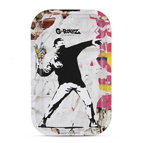 G-rollz Banksy Graffiti großes Blumen-Rolltablett von G-ROLLZ