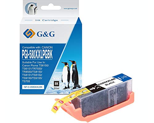 G&G Druckerpatrone kompatibel zu Canon PGI-580BKXXL Schwarz G&G Druckerpatrone kompatibel zu Canon PGI-580BKXXL Schwarz von G&G
