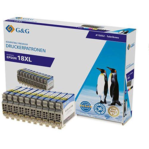 G&G Druckerpatrone kompatibel zu Epson 18XL 4X BK, je 2X C, M, Y von G&G