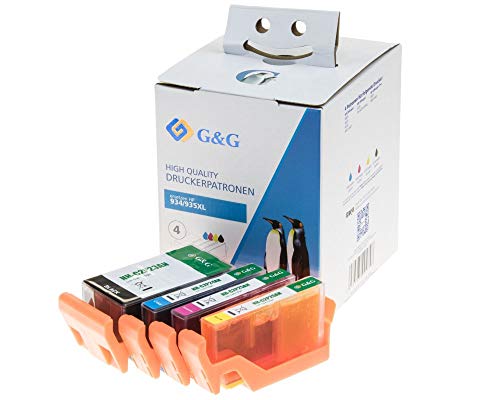G&G Druckerpatronen kompatibel mit HP 934XL / 935XL Cyan, Magenta, Gelb, Schwarz von G&G