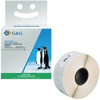 G&G Etikettenrollen für Etikettendrucker ersetzt DYMO 11352/S0722520  weiß, 25,0 x 54,0 mm, 1 x 500 Etiketten von G&G