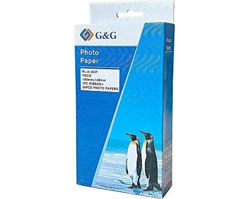 G&G Fotopapier Farbkartuschen Set kompatibel zu Canon KP-36IP (10 x 15 cm) für Canon Selphy CP Fotodrucker Serie (36 Bilder) von G&G