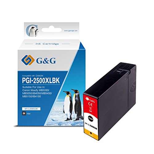 G&G Kompatible Patronen Ersatz für Canon PGI 2500 XL für Canon MAXIFY MB5150 MB5450 MB5350 MB5050 IB4150 MB5455 Druckerpatronen (1 schwarz) von G&G