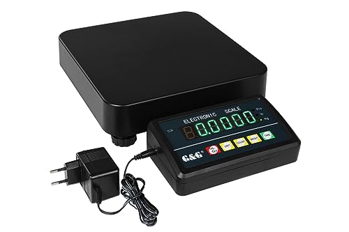 G&G PSA 100kg/1g Paketwaage Plattformwaage Boden aus Aluminumguss LED von G&G